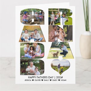 GRANDAD Vatertags-Brief-Cutout-Fotocollage Karte