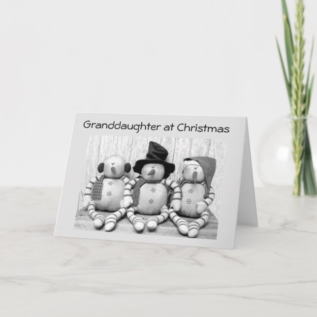 **GRANDAUGHTER** BEI WEIHNACHTEN NIEDLICHER SCHNEE (Vorderseite)