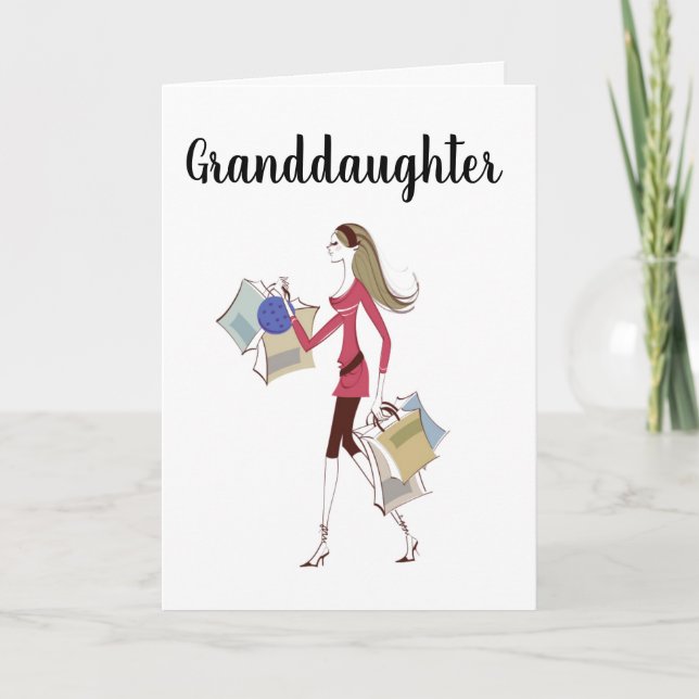 **GRANDAUGHTER** FEIERT SIE!BIRTHTAG KARTE (Vorderseite)