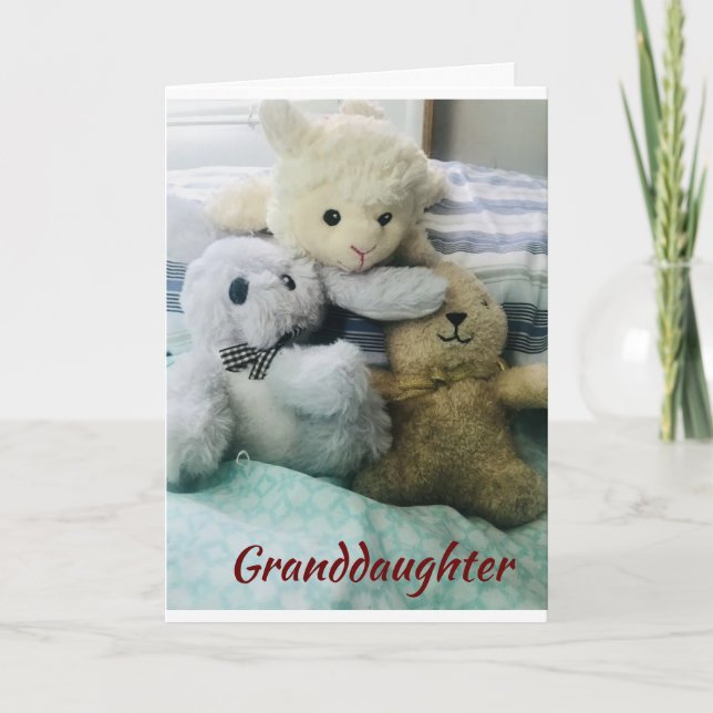 "GRANDAUGHTER" GLÜCKLICHER 1. BIRTHDAY CARD KARTE (Vorderseite)