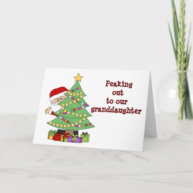 **GRANDAUGHTER** HOFFEN, DASS SANTA "GUT FÜR SIE"  KARTE (Vorderseite)