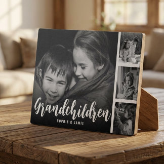 Grandchildren Customized Photo Collage Plaque Fotoplatte