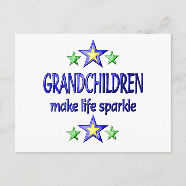 Grandchildren Sparkle Postkarte (Vorderseite)