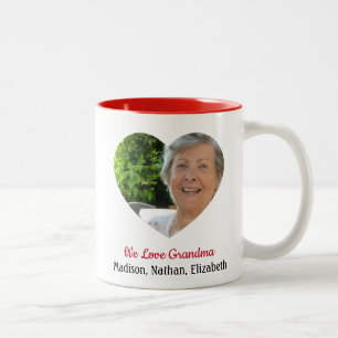 GrandCustom "We Liebe Oma" Foto Zweifarbige Tasse