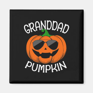 Granddad Pumpkin Wear Sungles Matching Family Hall Magnet