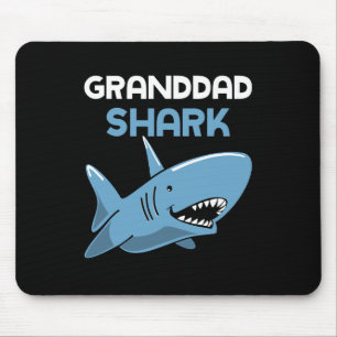 Granddad Shark Cool Funny Family Opa Mousepad