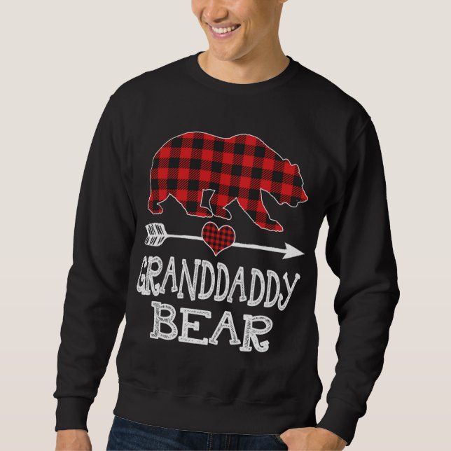 Granddaddy Bar Christmas Pajama Red Kariert Buffal Sweatshirt (Vorderseite)