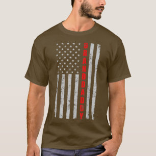 Granddaddy Funny Vathers Day Vintag Patriotic Ame T-Shirt