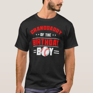 Granddaddy vom Geburtstagsjunge Baseball-Thema Fam T-Shirt