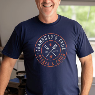 Granddads Personalisiertes Jahr des Grills T-Shirt