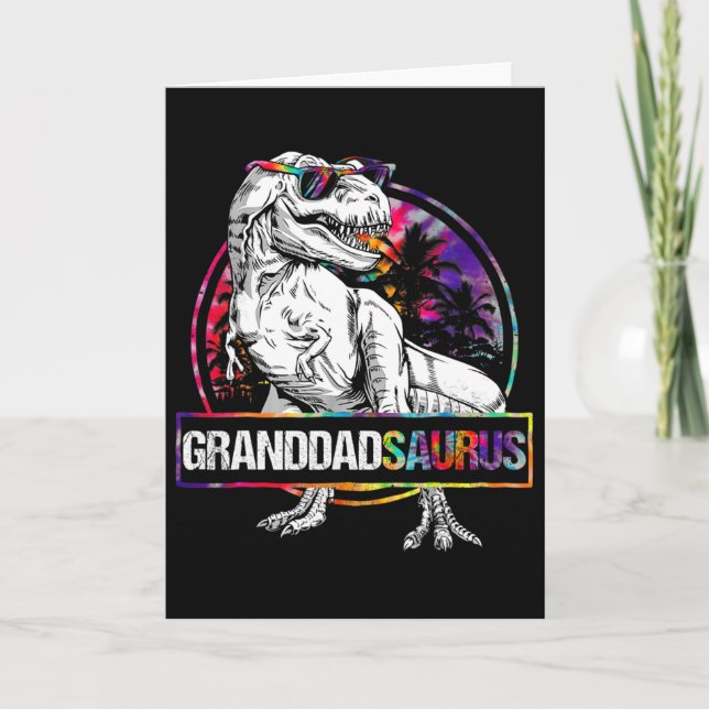 Granddadsaurus Dinosaur Opa Saurus Passendes T Karte (Vorderseite)