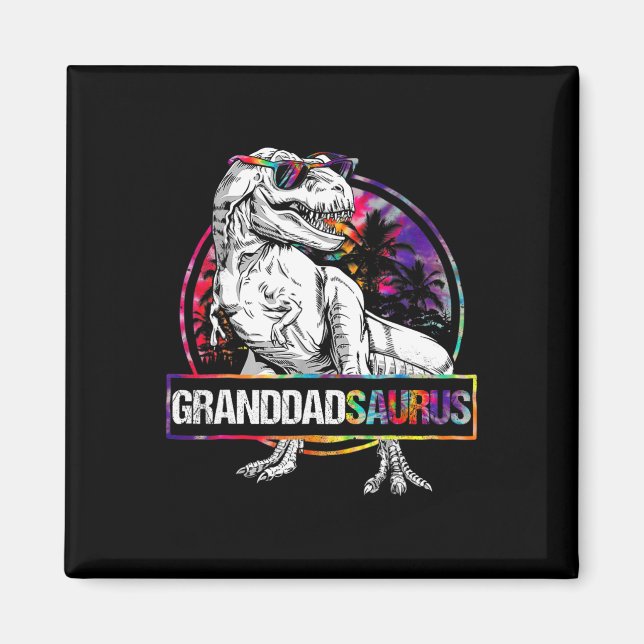 Granddadsaurus Dinosaur Opa Saurus Passendes T Magnet (Vorne)