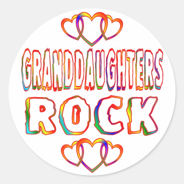 Granddaughers Rock Runder Aufkleber (Vorderseite)