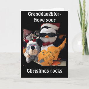 **GRANDDAUGHTE-H0PE Y0UR CHRITMAS "R0CKS"-YOU ROCK FEIERTAGSKARTE