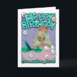 Granddaughter Birthday Card With Mermaid Karte<br><div class="desc">Granddaughter Birthday Card With Mermaid</div>