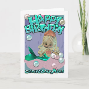 Granddaughter Birthday Card With Mermaid Karte