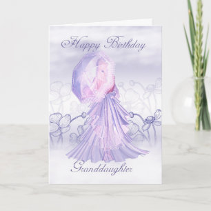 Granddaughter Cute Feminine Birthday Card Karte