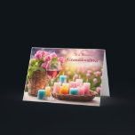 Granddaughter Happy Mothers Day  Feiertagskarte<br><div class="desc">For your granddaughter that is also a mother! Happy Mother's Day card with a relaxing image of candles and wine.</div>