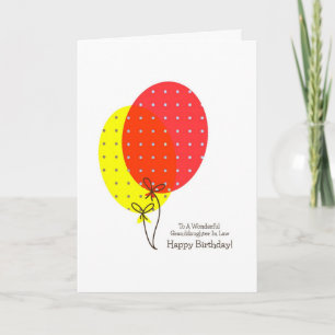Granddaughter In Law Birthday Cards Balloons Karte