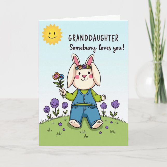 Granddaughter Loves You Animal Card Karte (Vorderseite)