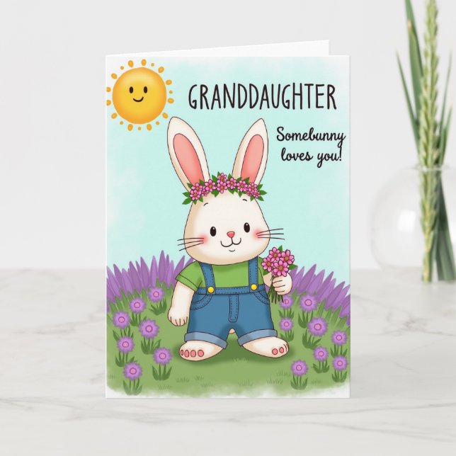 Granddaughter Loves You Card Karte (Vorderseite)