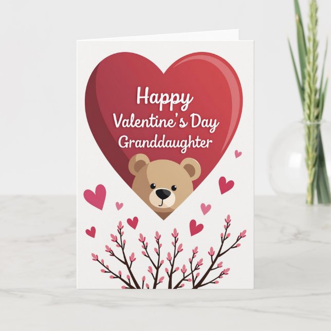 Granddaughter Valentine Love Card Karte (Vorderseite)