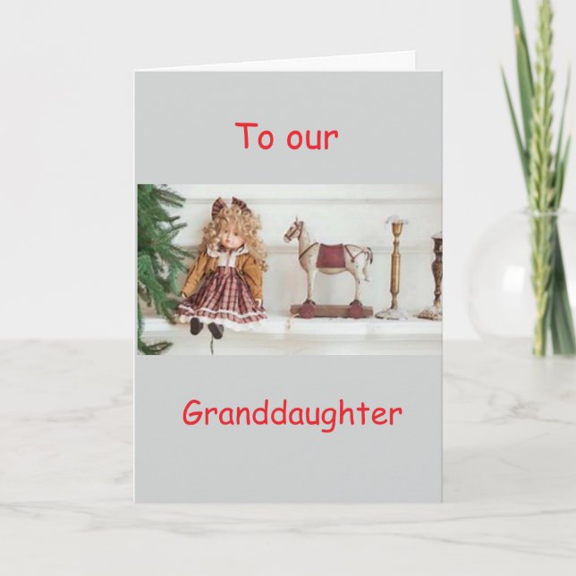 "GRANDDAUGHTER" WÜNSCHT SICH BEI CHRISTMAS FEIERTAGSKARTE (Vorderseite)