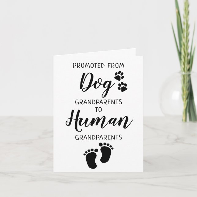 Grandeleltern-Schwangerschaft-Baby-Ankündigungskar (Vorderseite)