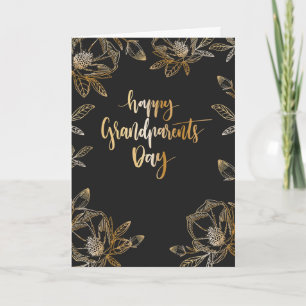 Grandeltern Day Floral Foto Card Karte
