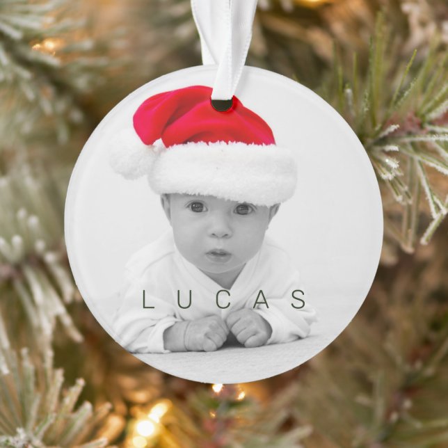 Grandeltern Joan Foto Monogram Holiday Ornament (Baum)