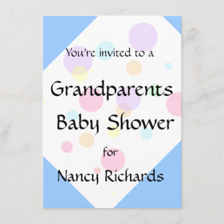 Grandeltern Kinderdusche Einladung - Boy Baby
