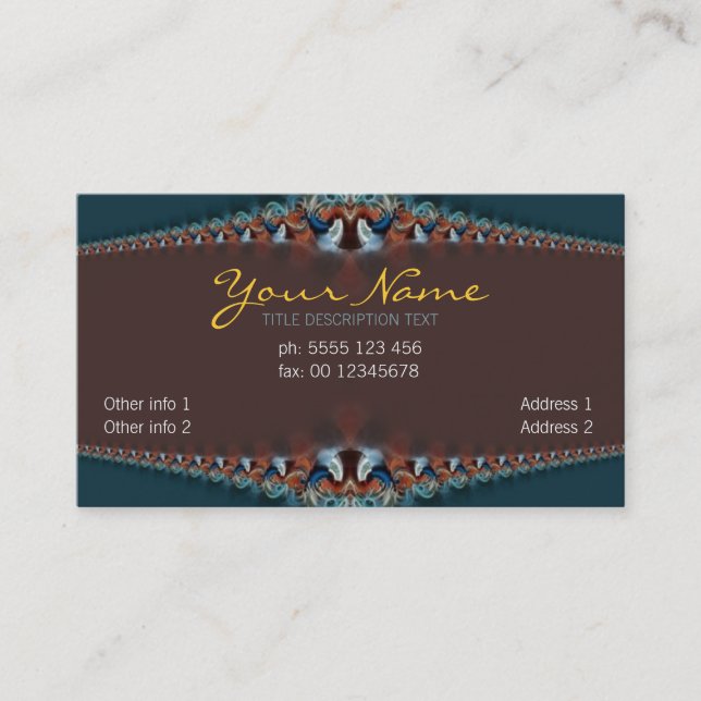 Grandeur Lace Business Card Visitenkarte (Vorderseite)