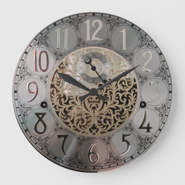 Grandfather Acrylic Wall Clock Große Wanduhr (Vorderseite)