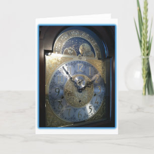 Grandfather Clock Face Karte