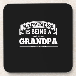 Grandfather Gift Happiness Is Being A Grandpa Getränkeuntersetzer
