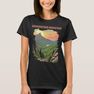 Grandfather Mountain NC Retro-Reise T-Shirt