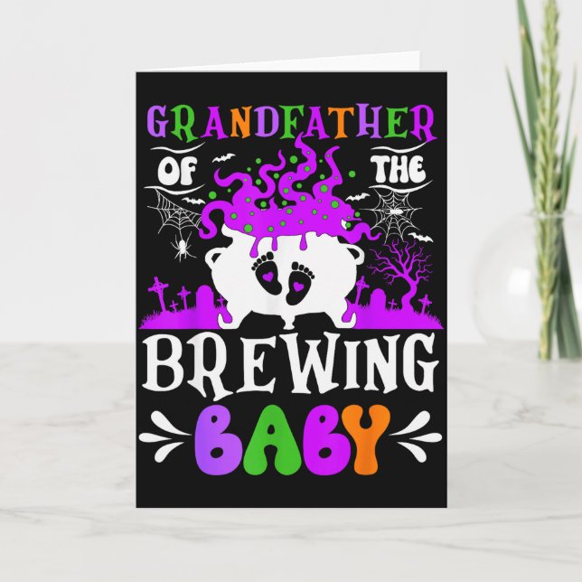 Grandfather Of The Brewing Baby Grandpa To Be Hall Karte (Vorderseite)