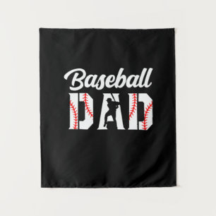 Grandfather Quotes Baseball Dad Wandteppich