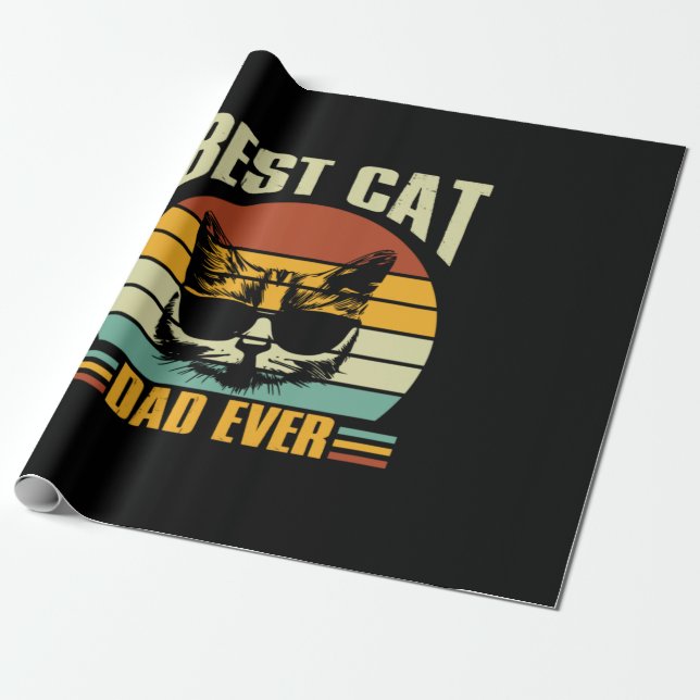 Grandfather Quotes | Best Cat Dad Ever Geschenkpapier (Ungerollt)