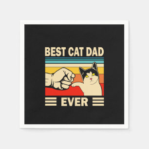 Grandfather Quotes Best Cat Dad Ever Serviette