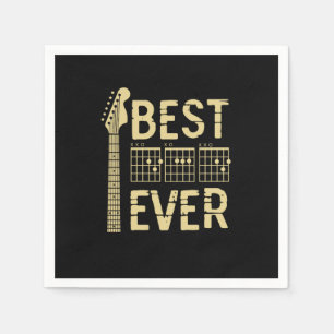 Grandfather Quotes   Best Dad Guitar Ever Serviette