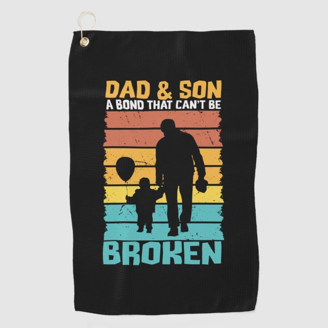 Grandfather Quotes | Dad And Son Golfhandtuch (Vorderseite)