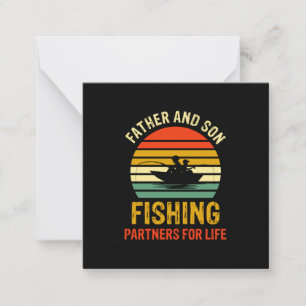 Grandfather Quotes Father And Son Fishing Partner Mitteilungskarte