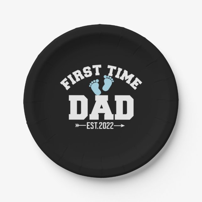 Grandfather Quotes | First Time Dad 2022 Pappteller (Vorderseite)