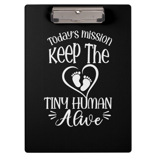 Grandfather Quotes | Keep The Tiny Human Alive Klemmbrett (Vorderseite)