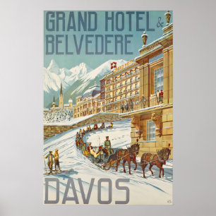 Grandhotel Belvedere Davos Graubünden Schweizer Al Poster