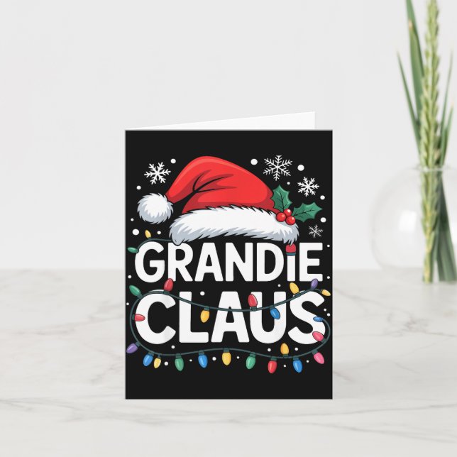 Grandie Claus Matching Family Christmas Holiday Pa Karte (Vorderseite)
