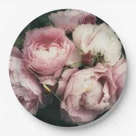 Grandiose Peonies Paper Plate Pappteller