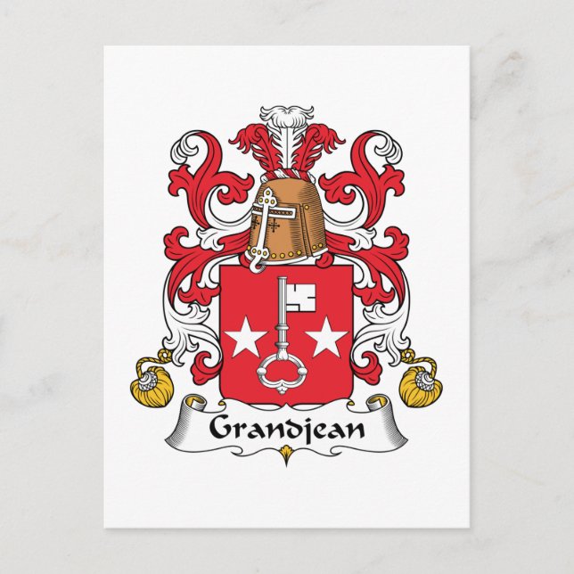 Grandjean Familienwappen Postkarte (Vorderseite)
