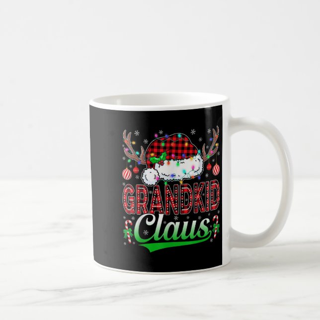 Grandkid Claus Christmas Lights Matching Family Xm Kaffeetasse (Rechts)